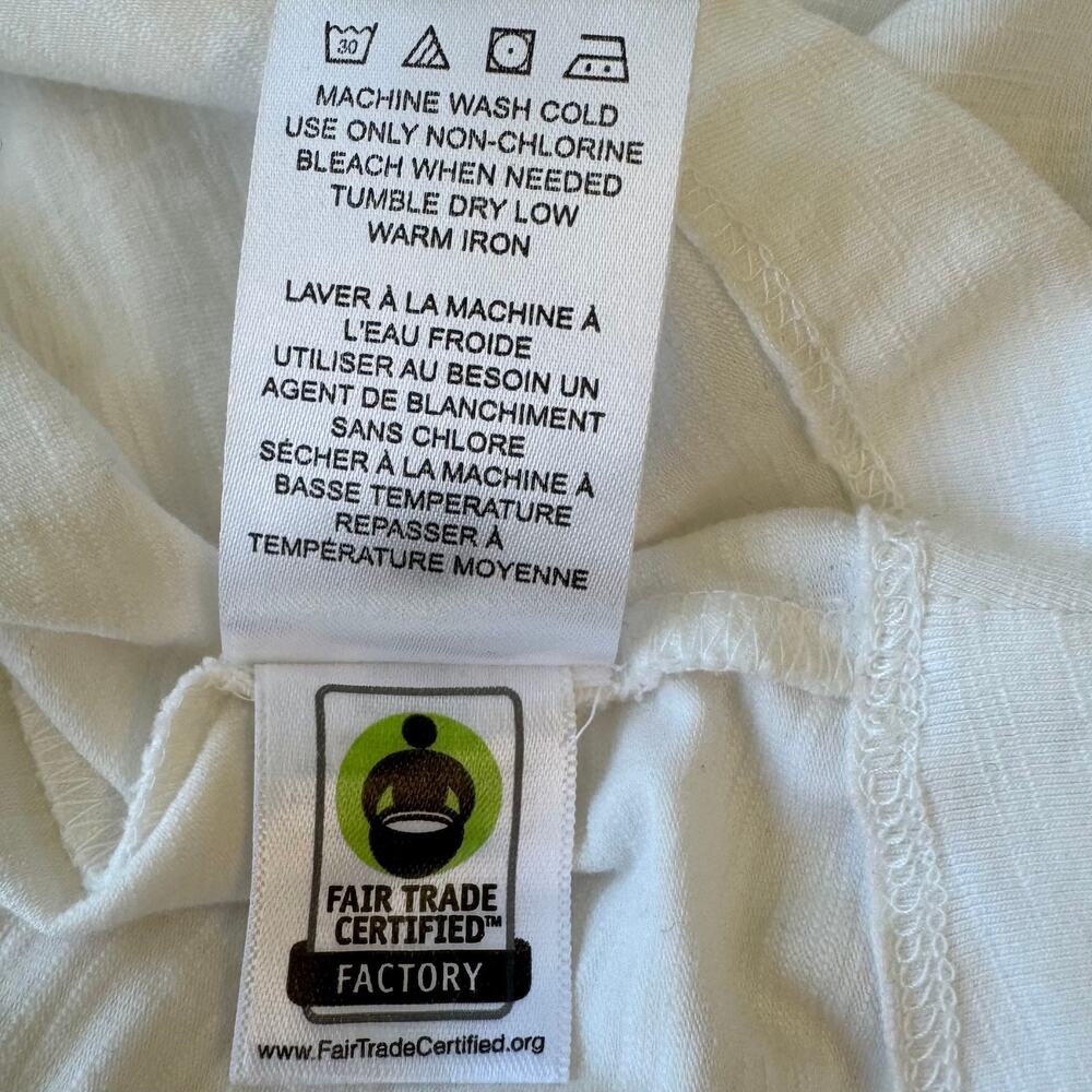 AVENTURA Organic Cotton Long Sleeve Shirt Women's Size L White Top - Picture 14 of 16
